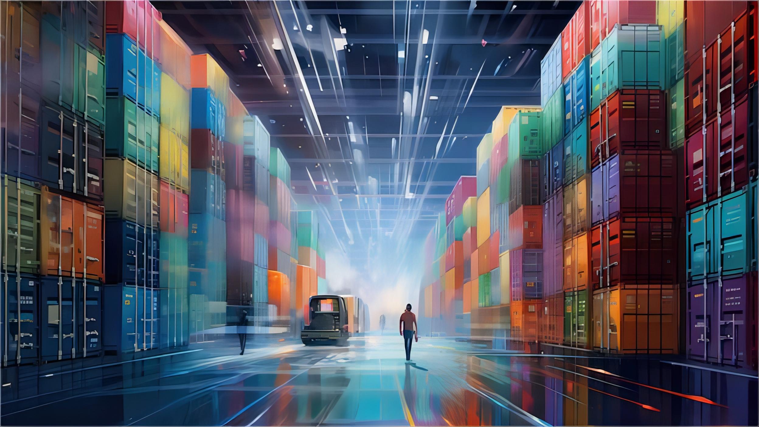 Logistics warehouse managing Italian imports