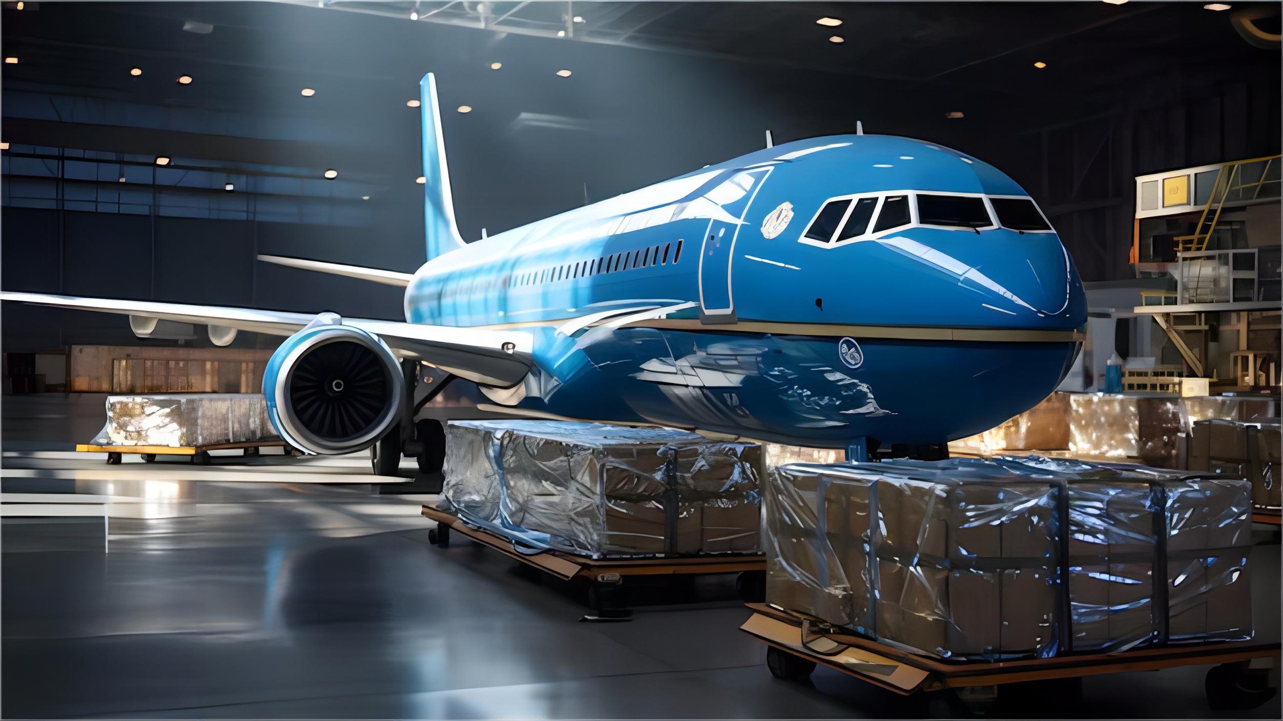 Logistics professional checking customs documentation for air cargo shipments
