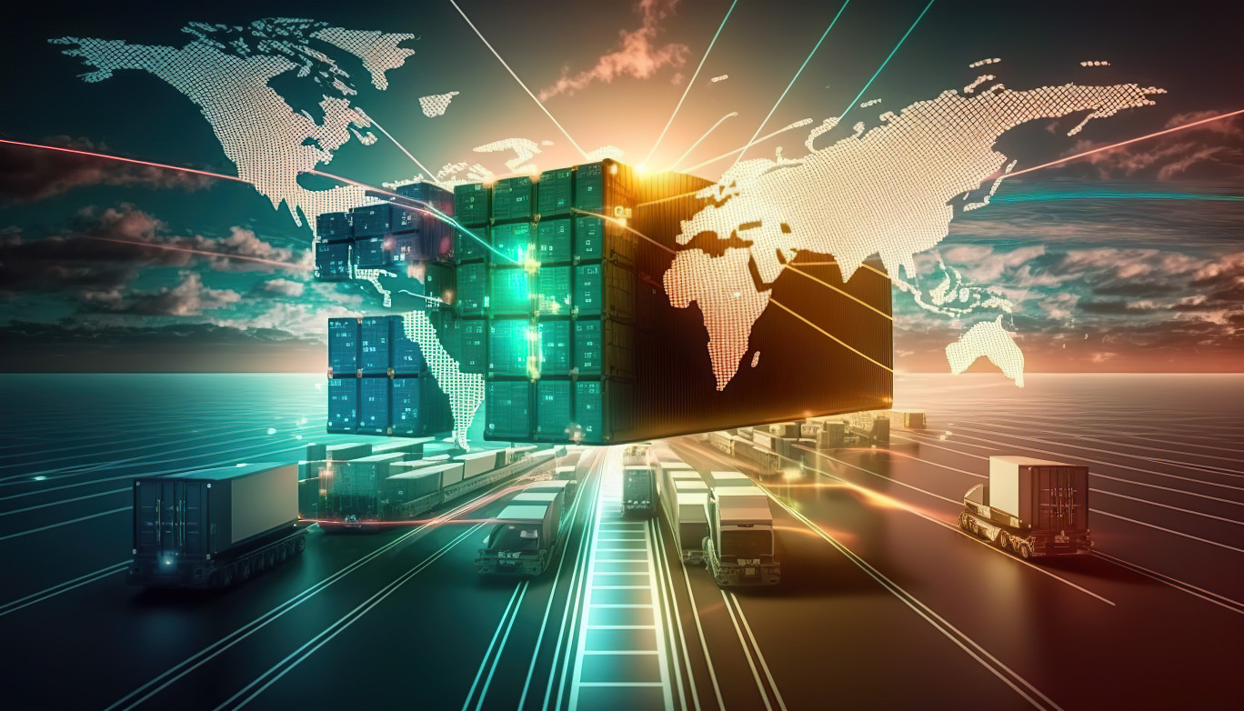 Logistics tracking interface showing real-time cargo movement