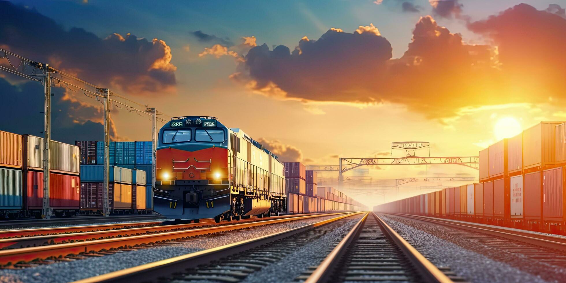 Rail freight train arriving at Malaszewicze terminal for customs processing